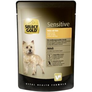 Hundefutter SELECT GOLD Sensitive Adult 12x100g Huhn mit Reis