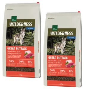 Hundefutter REAL NATURE WILDERNESS Great Outback: Hochwertiges Kaninchen- und Känguru-Futter für gesunde Haustiere