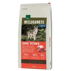 Hundefutter REAL NATURE WILDERNESS Great Outback: Hochwertiges Kaninchen- und Känguru-Futter für gesunde Haustiere