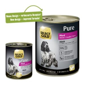 Hundefutter SELECT GOLD Pure Adult Pferd 12×800 g