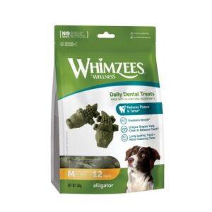 Hundefutter WHIMZEES Zahnpflegesnacks Alligator M