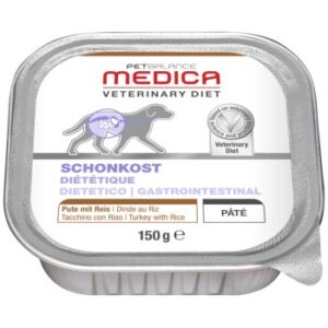 Hundefutter PetBalance Medica Schonkost für Hunde: Pute mit Reis 11x150g – Gesunde Ernährung für empfindliche Mägen