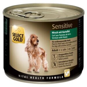 Hundefutter SELECT GOLD Sensitive Adult 6x200g Hirsch mit Kartoffeln