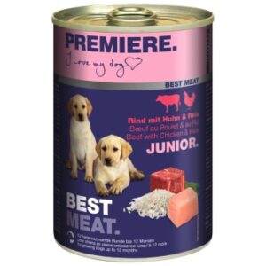 Hundefutter PREMIERE Best Meat Junior Huhn & Rind 12×400 g