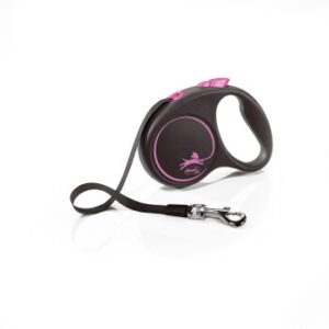 Leinen Flexi Black Design Gurt pink S, 5 m, 15 kg