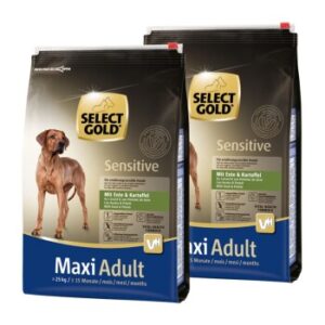 Hundefutter SELECT GOLD Sensitive Adult Maxi Ente & Kartoffel 2×4 kg