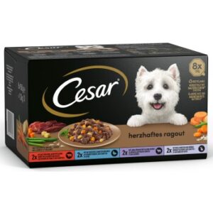 Hundefutter Cesar Herzhaftes Ragout 8x150g