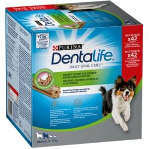 Hundefutter DentaLife PURINA Hunde-Zahnpflege-Snacks Multipack Medium, 42x