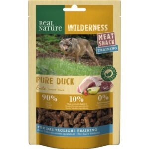 Hundefutter REAL NATURE WILDERNESS Meat Snack Training 150g – Pure Ente mit Preiselbeeren für gesunde Hundesnacks