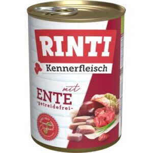 Hundefutter RINTI Kennerfleisch Ente 24×400 g