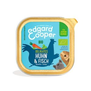 Hundefutter Edgard & Cooper Junior Bio 17x100g Delikates Huhn & Fisch