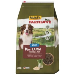 Hundefutter MultiFit Farmlove Adult Lamm & Reis 12kg