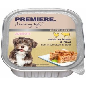 Hundefutter PREMIERE Petit Pâté Junior Geflügel & Rind 11×150 g