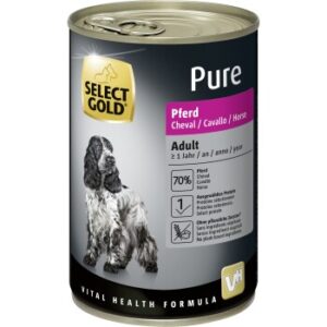 Hundefutter SELECT GOLD Pure Adult Pferd 12×400 g