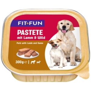 Hundefutter FIT+FUN Pastete 9x300g mit Lamm & Wild