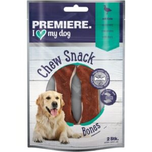 Hundefutter PREMIERE Kauknochen mit Ente 2 Stück, 120 g