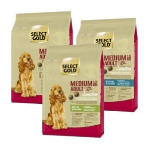 Hundefutter SELECT GOLD Sensitive Adult Medium Probierpaket 3x1kg Paket 1, Mix-Pack