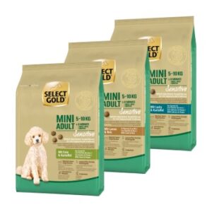 Hundefutter SELECT GOLD Sensitive Adult Mini Probierpaket 3x1kg Probierpaket 1, Mix-Pack