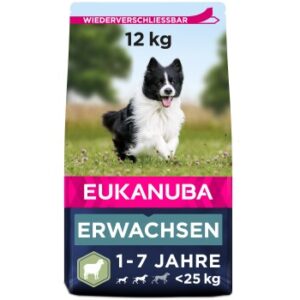 Hundefutter EUKANUBA Adult Small & Medium Breed Lamm & Reis 12 kg