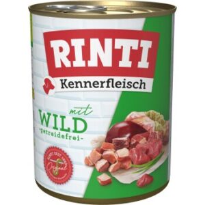 Hundefutter RINTI Kennerfleisch Wild 12×800 g