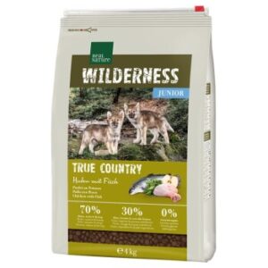 Hundefutter REAL NATURE WILDERNESS Junior True Country Huhn mit Fisch 4 kg