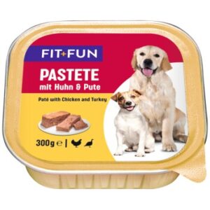 Hundefutter FIT+FUN Pastete 9x300g mit Huhn & Pute