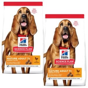 Hundefutter Hill’s Science Plan Mature Adult 7+ Senior Light mit Huhn 2×14 kg