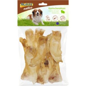 Hundefutter MultiFit native Kaninchenohren 100 g