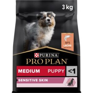 Hundefutter PRO PLAN Puppy Medium Sensitive Skin Lachs 3 kg