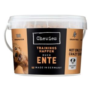 Hundefutter Chewies Trainings-Happen Monoprotein-Snack 300g Ente