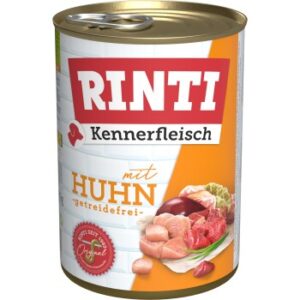 Hundefutter RINTI Kennerfleisch Huhn 24×400 g