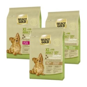 Hundefutter SELECT GOLD Sensitive XS Adult Probierpaket 3x1kg