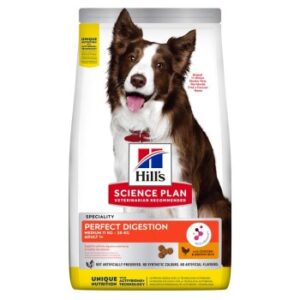 Hundefutter Hill’s Science Plan Perfect Digestion Medium Adult mit Huhn und Reis 14 kg