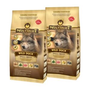 Hundefutter WOLFSBLUT Small Breed Wild Duck Entenfleisch mit Kartoffel 2×2 kg