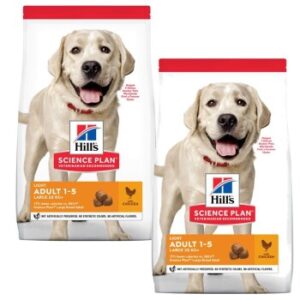 Hundefutter Hill’s Science Plan Light Adult Large Breed mit Huhn 2×14 kg