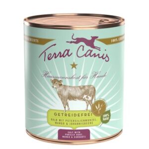 Hundefutter Terra Canis Getreidefrei Adult 6x800g Kalb mit Petersilienwurzel, Mango & Johannisbeere