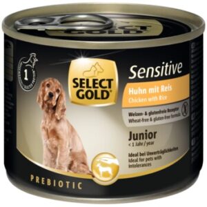 Hundefutter SELECT GOLD Sensitive Junior Huhn & Reis 6×200 g