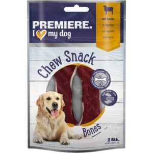 Hundefutter PREMIERE Kauknochen mit Lamm 2 Stück, 120 g