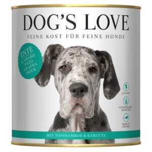 Hundefutter DOG’S LOVE Adult Ente 6×800 g