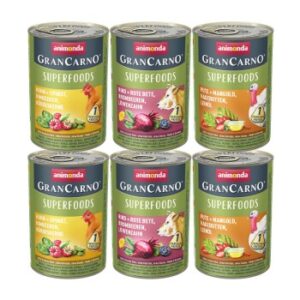 Hundefutter animonda GranCarno Superfoods Adult Mixpaket 6x400g