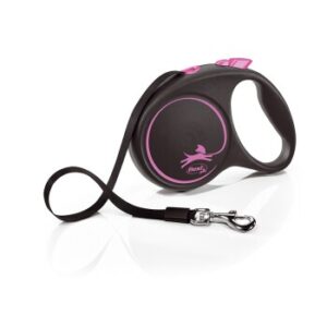 Leinen Flexi Black Design Gurt pink L, 5 m, 50 kg