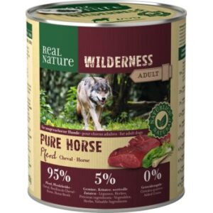 Hundefutter REAL NATURE WILDERNESS Nassfutter für Hunde Adult Pure Horse Pferd 24×800 g