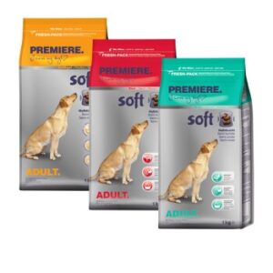 Hundefutter PREMIERE Soft Adult Probierpaket 3x1kg