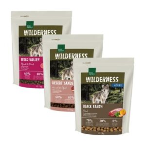 Hundefutter REAL NATURE Wilderness Adult Probierpaket 3×1 kg Paket 7, Desert Sands Kamel & Pferd