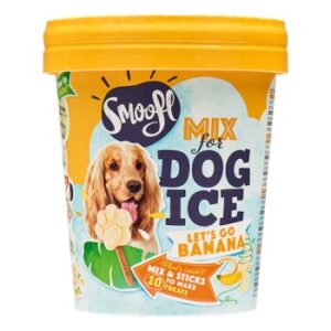 Hundefutter Smoofl Eis Mix für Hunde Banane