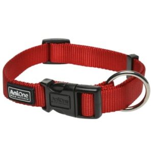 Halsbänder & Geschirre AniOne Halsband Classic Nylon rot L