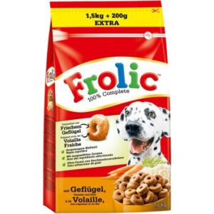 Hundefutter Frolic Complete Geflügel 1,5 kg + 200 g gratis