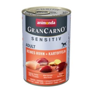 Hundefutter animonda GranCarno Adult Sensitiv Huhn & Kartoffel 12×400 g