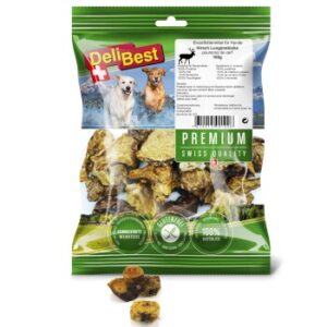 Hundefutter DeliBest Hirsch Lungenstücke 100g