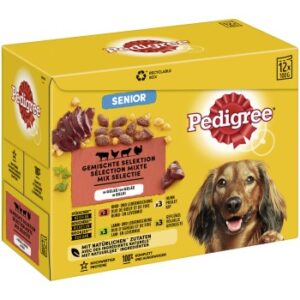 Hundefutter Pedigree Senior Gel?e Multipack 12x100g